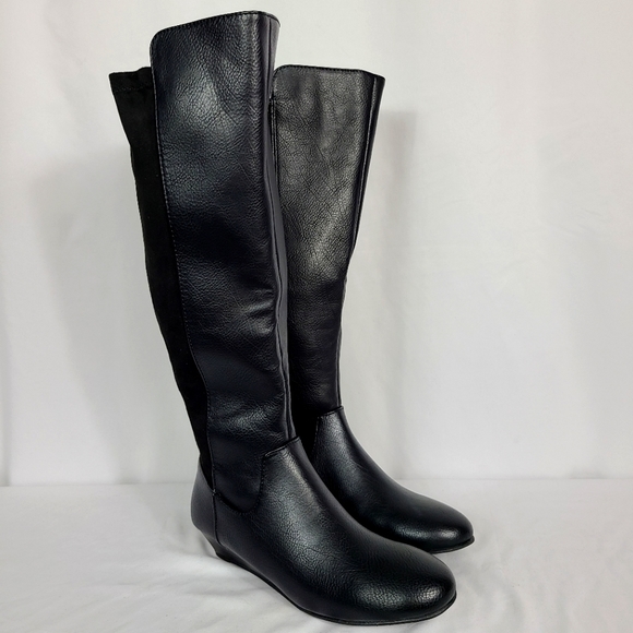 NWOT WOMENS WEDGE KNEE HIGH BOOTS - Picture 6 of 9